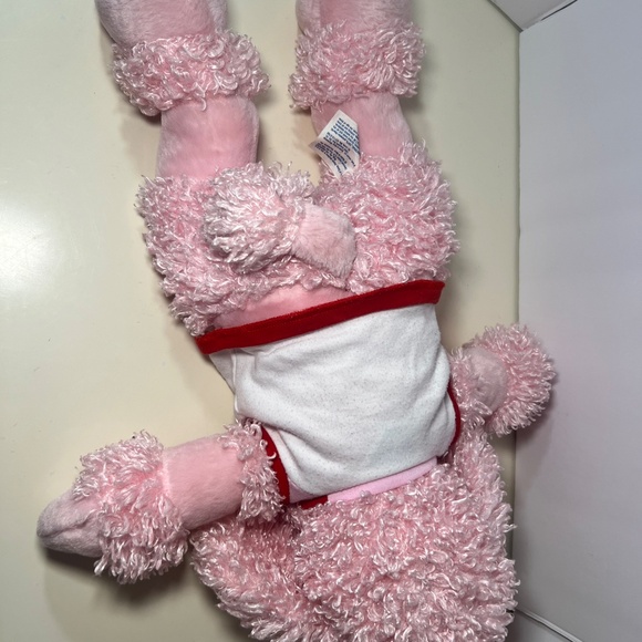 Vintage Retired Build A Bear Pink Poodle 20" Curly Hair Puppy Love With Shirt - Picture 4 of 6